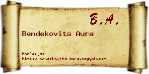 Bendekovits Aura névjegykártya